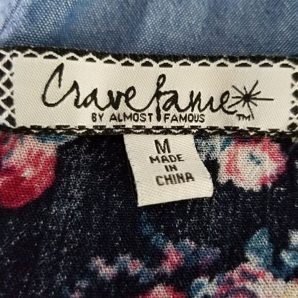 Crave Famous cross front tasseled floral boho top - Picture 7 of 7